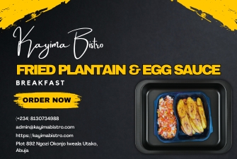 KAYIMA BISTRO Fried Plantain and Egg Sause